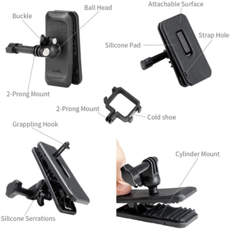 SmallRig 6052 - mocowanie POV, uchwyt/klips do paska/plecaka, do kamer sportowych